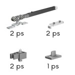 M. 149 MECHANISM SET ACCESORIES 80Kg PER DOOR / WITH BRAKE