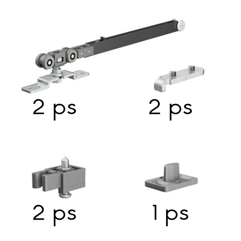 M. 149 MECHANISM SET ACCESORIES 80Kg PER DOOR / WITH BRAKE