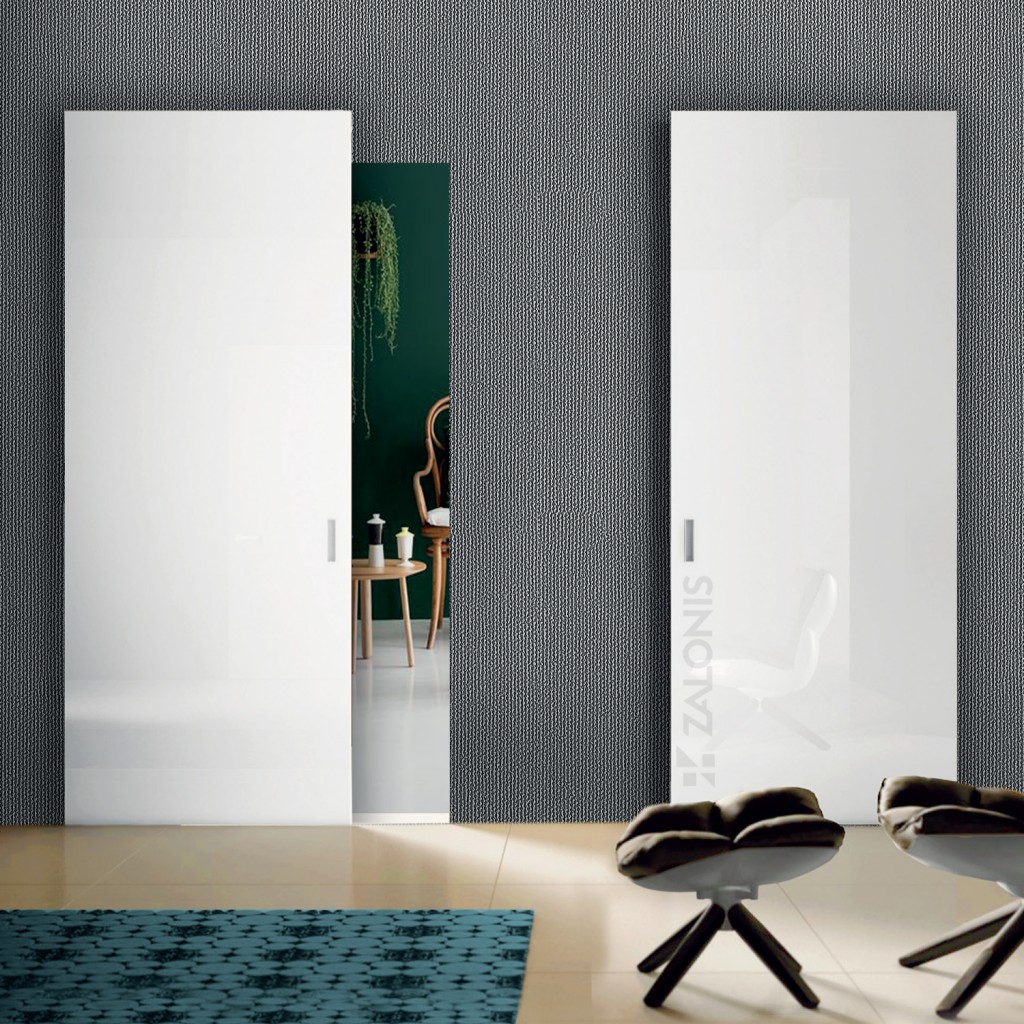INVISIBLE SLIDING DOOR WITH SOFT SLOSING