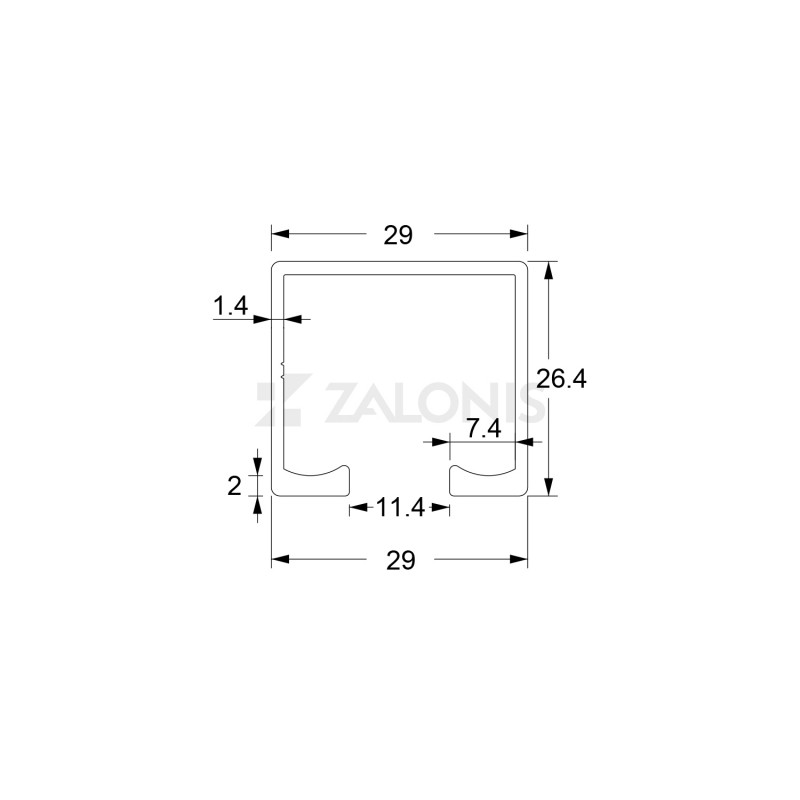 ALUMINIUM RAIL TYPE STANDARD/STANFOLD / RAW