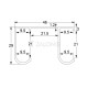 ALUMINIUM RAIL UNIFUTURE m.027 / DOUBLE / RAW CABINET SLIDING DOORS m.027 / 50Kg