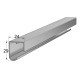 ALUMINIUM RAIL UNIFUTURE m.027 / SINGLE / RAW CABINET SLIDING DOORS m.027 / 50Kg