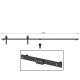 BARN DOOR RAIL 200cm/300cm BLACK D.70 BARN DOOR AND HARDWARE