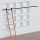 LIBRARY LADDER BARN RAIL 200cm/300cm BLACK D.70 BARN DOOR AND HARDWARE