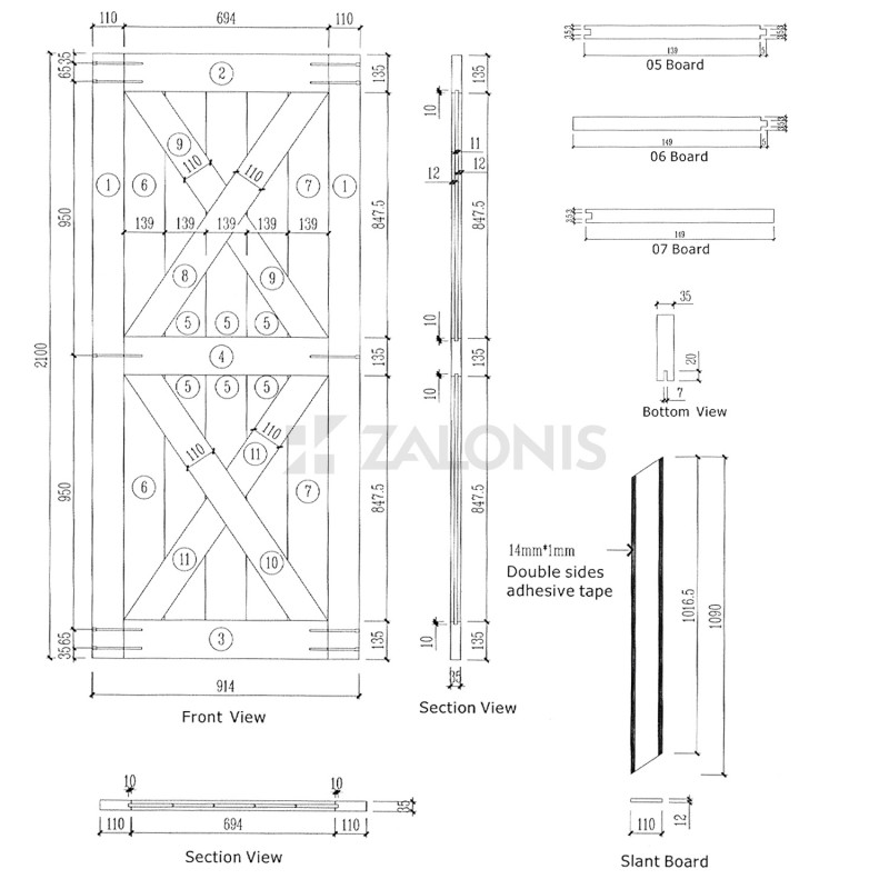 BARN DOOR PINE / 210x91.4 cm