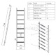 BARN LADDER 240cm / PINE / DOUBLE-GLUED