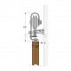 BIFOLD SLIDING BARN DOOR RAIL 100cm / BLACK / D.70