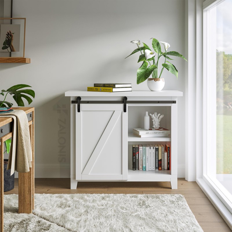 FURNITURE SLIDING BARN DOOR RAIL 152cm / BLACK / D.54