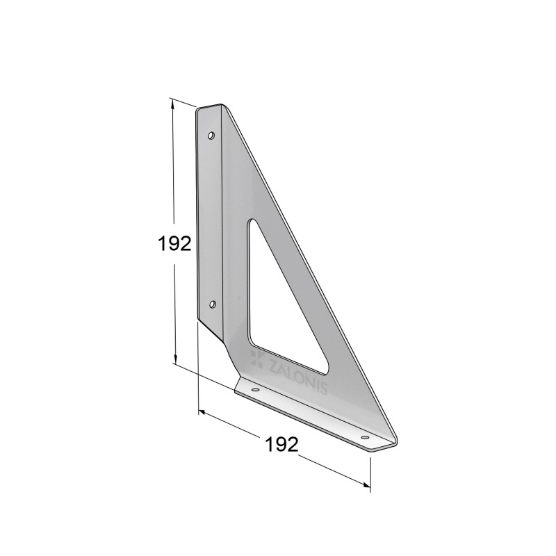 DELTA SHELF BRACKET m.303 / 192x192x25 / WHITE