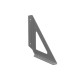 DELTA SHELF BRACKET m.303 / 192x192x25 / GRAY