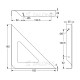DELTA SHELF BRACKET m.303 / 192x192x25 / GRAY