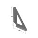 DELTA SHELF BRACKET m.303 / 192x192x25 / GRAY