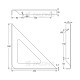 DELTA SHELF BRACKET m.303 / 242x242x25 / GRAY