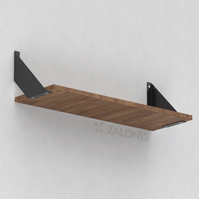 DELTA SHELF BRACKET m.308 / 202x202x25 / BLACK
