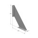 DELTA SHELF BRACKET m.308 / 202x202x25 / GRAY