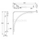 SHELF BRACKET m.211 / 200x200x20mm / WHITE