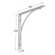 SHELF BRACKET m.211 / 250x250x20mm / WHITE