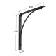 SHELF BRACKET m.211 / 250x250x20mm / BLACK