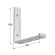 SHELF BRACKET m.340 / 190x185mm / WHITE