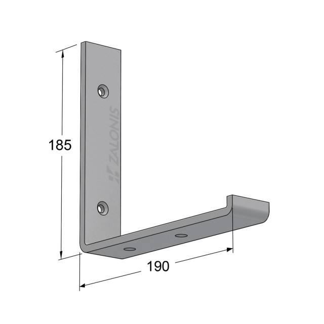 SHELF BRACKET m.340 / 190x185mm / GRAY