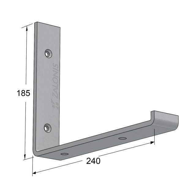 SHELF BRACKET m.340 / 240x185mm / GRAY