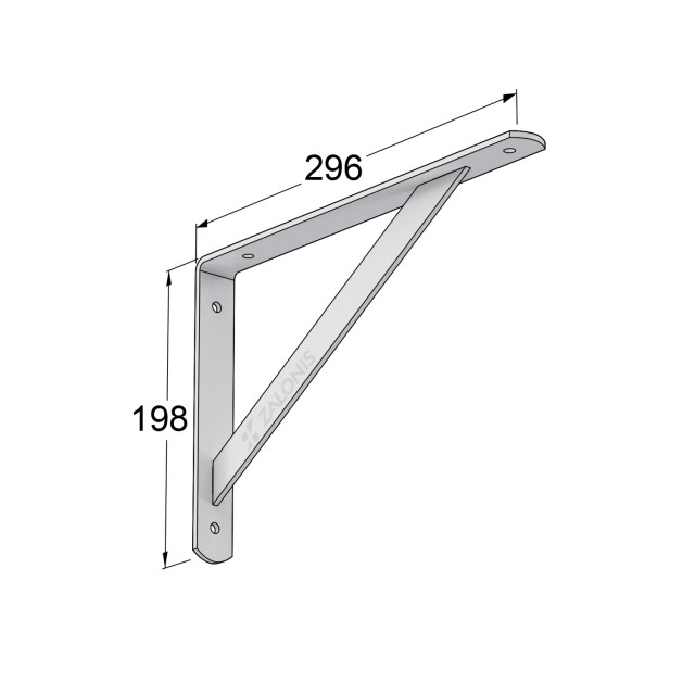 ΓΩΝΙΑ Β.Τ. 300x200mm / 260kg / ΛΕΥΚΟ