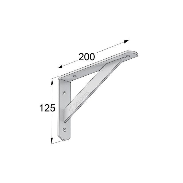 ΓΩΝΙΑ Β.Τ. 200x125mm / 320kg / ΛΕΥΚΟ