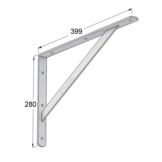 ΓΩΝΙΑ Β.Τ. 400x280mm / 225kg / ΛΕΥΚΟ