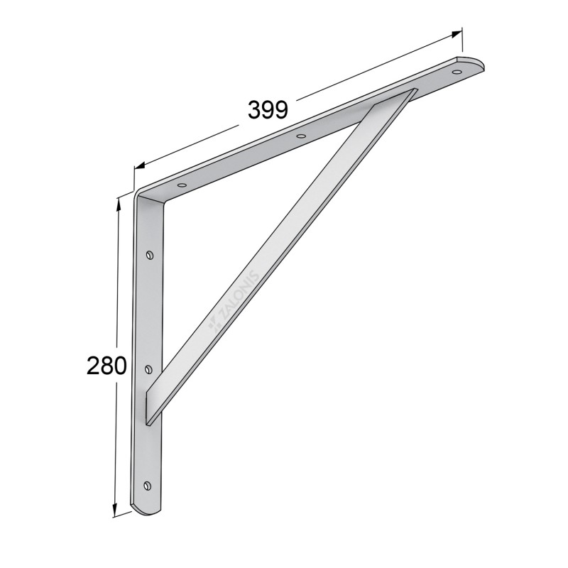 ΓΩΝΙΑ Β.Τ. 400x280mm / 225kg / ΛΕΥΚΟ ΓΩΝΙΕΣ ΡΑΦΙΩΝ ΒΑΡΕΩΣ ΤΥΠΟΥ