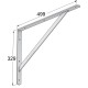 HEAVY DUTY SHELF BRACKET 500x325mm / 185kg / WHITE