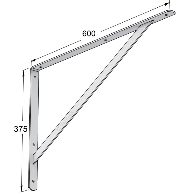ΓΩΝΙΑ Β.Τ. 600x375mm / 150kg / ΛΕΥΚΟ