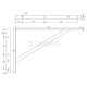 HEAVY DUTY SHELF BRACKET 500x325mm / 185kg / BLACK