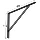 HEAVY DUTY SHELF BRACKET 500x325mm / 185kg / BLACK