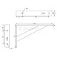 HEAVY DUTY SHELF BRACKET 200x125mm / 320kg / GREY
