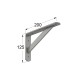 HEAVY DUTY SHELF BRACKET 200x125mm / 320kg / GREY