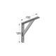 HEAVY DUTY SHELF BRACKET 150x125mm / 320kg / GREY
