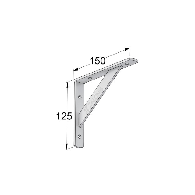 ΓΩΝΙΑ Β.Τ. 150x125mm / 320kg / ΛΕΥΚΟ