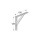 HEAVY DUTY SHELF BRACKET 150x125mm / 320kg / WHITE