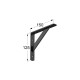 HEAVY DUTY SHELF BRACKET 150x125mm / 320kg / BLACK HEAVY DUTY SHELF BRACKETS