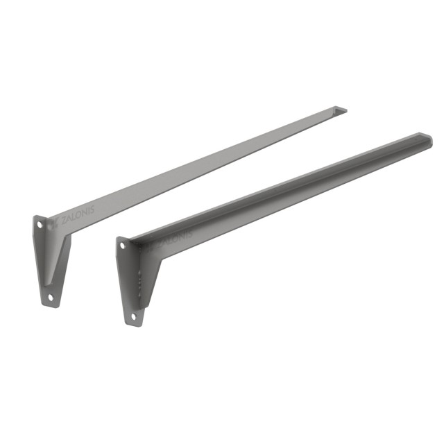 HEAVY DUTY SHELF BRACKET m.380 / 604x130 mm / 150kg/PAIR / GRAY