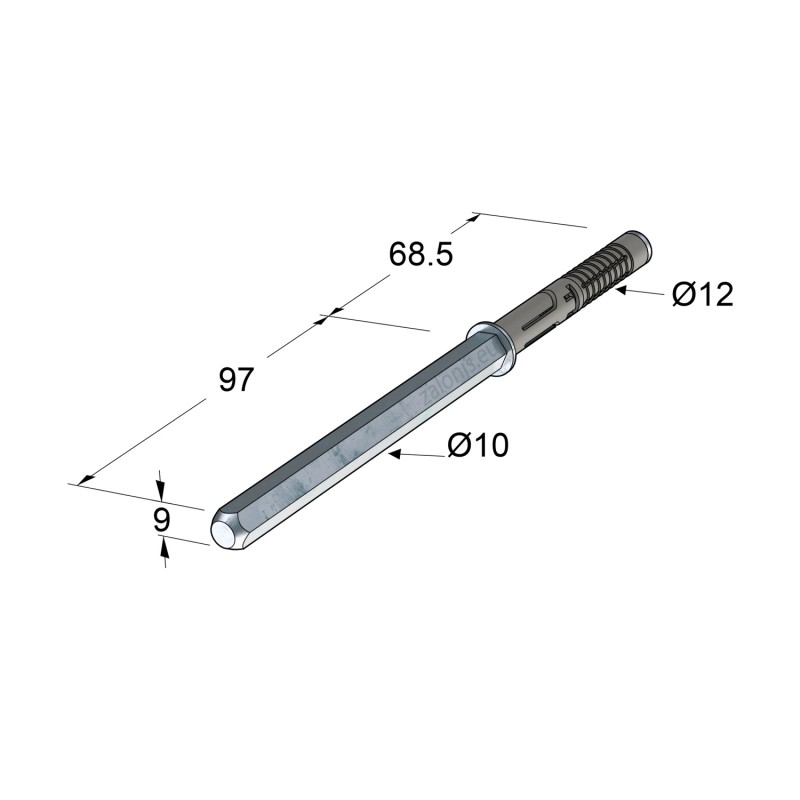 FLOATING SHELF BRACKET 9x100