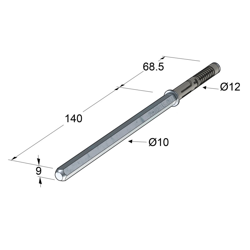 FLOATING SHELF BRACKET 9x150