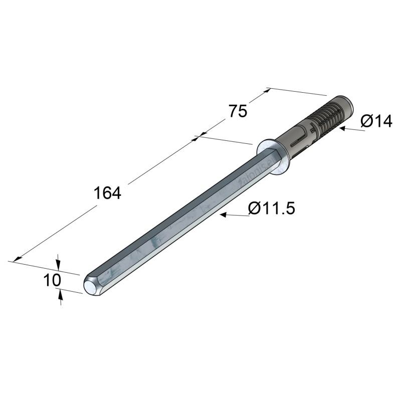 FLOATING SHELF BRACKET 10x170