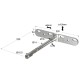 FLOATING SHELF BRACKET D.18x220 / ADJUSTABLE