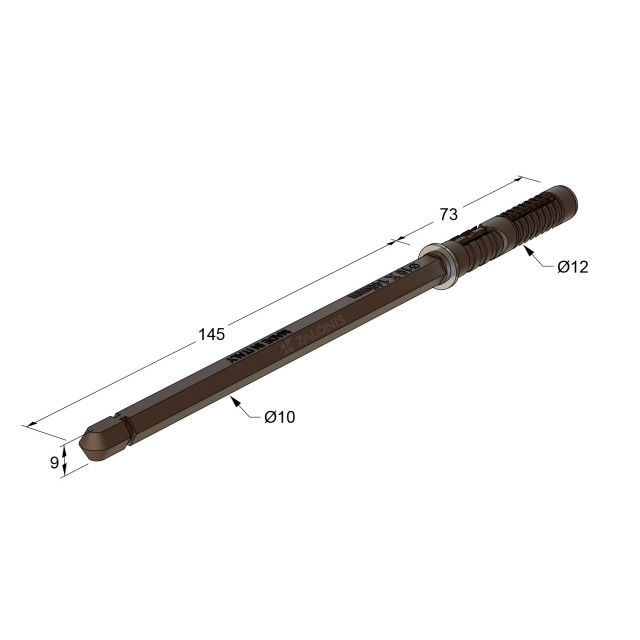 FLOATING PLASTICIZED SHELF BRACKET / 10x145