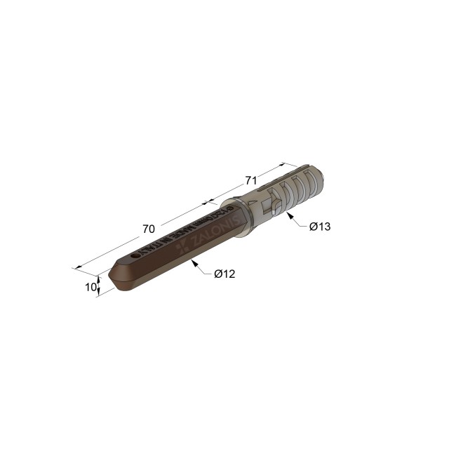 FLOATING PLASTICIZED SHELF BRACKET / 12x70