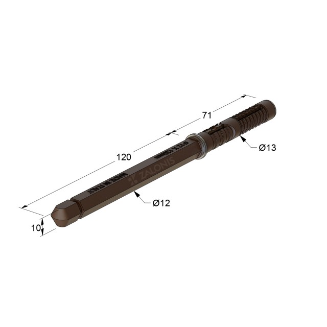 FLOATING PLASTICIZED SHELF BRACKET / 12x120