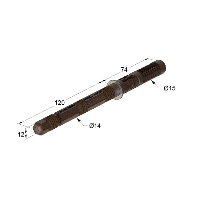 FLOATING PLASTICIZED SHELF BRACKET / 14x120