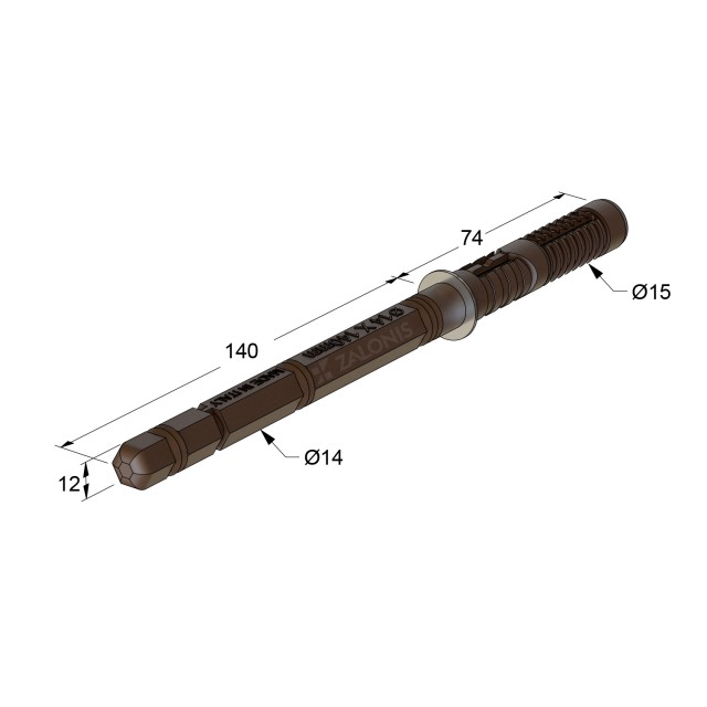 FLOATING PLASTICIZED SHELF BRACKET / 14x140