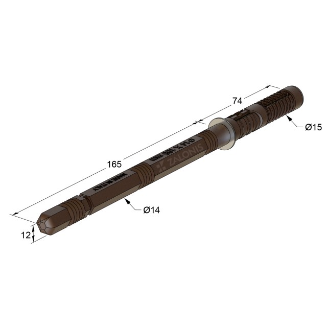 FLOATING PLASTICIZED SHELF BRACKET / 14x165